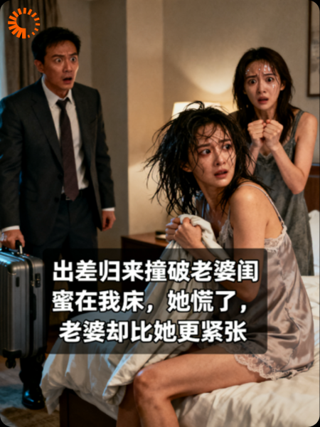 出差归来撞破老婆闺蜜在我床，她慌了老婆却比她更紧张