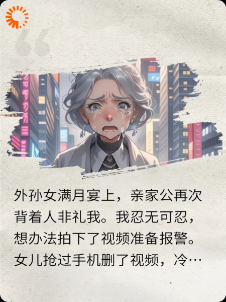 被亲家公非礼女儿劝我忍我拿出了领养证明