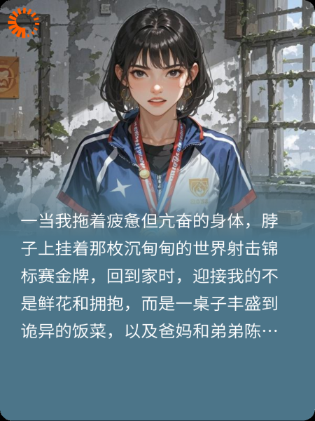 我成了世界冠军那天，爸妈让我把奖金给弟弟。