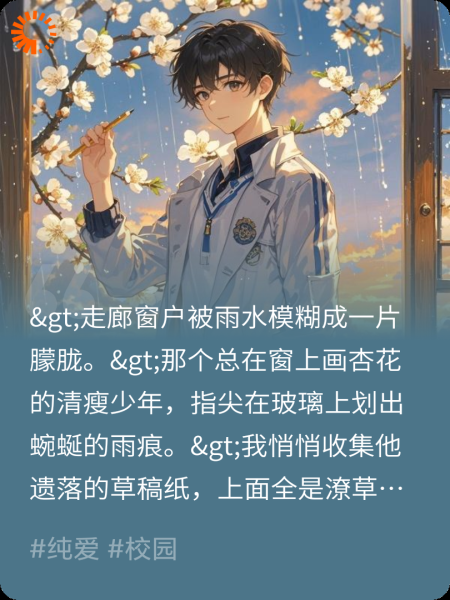 杏花微雨时，悄悄喜欢你