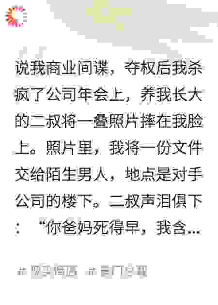 说我商业间谍，夺权后我杀疯了