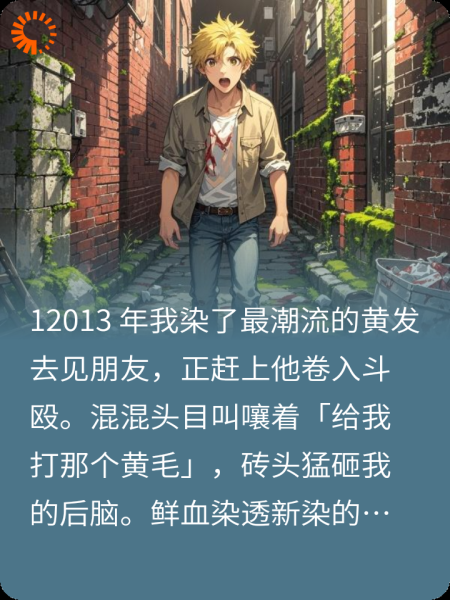 刚染上黄毛，脑袋就被人开了瓢