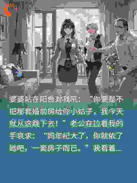 婆婆跳楼逼我送房我一把拖她阳台