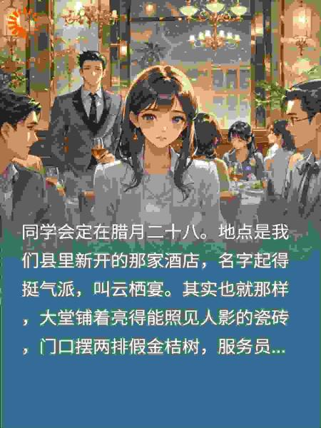 同学会那晚，前男友笑我混得差，后来他站着给我敬酒