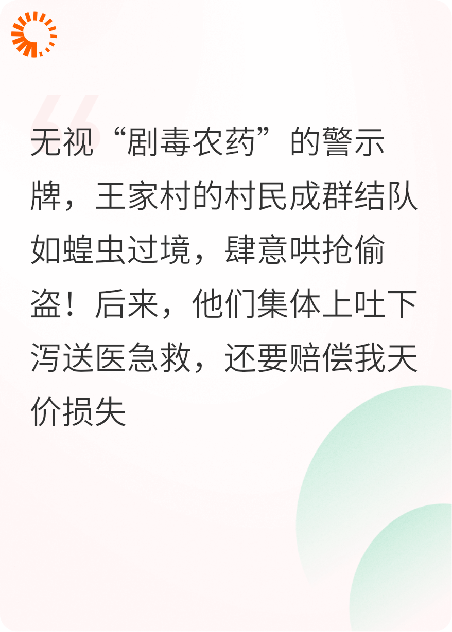 全村偷瓜毒发，倒赔四十八万！