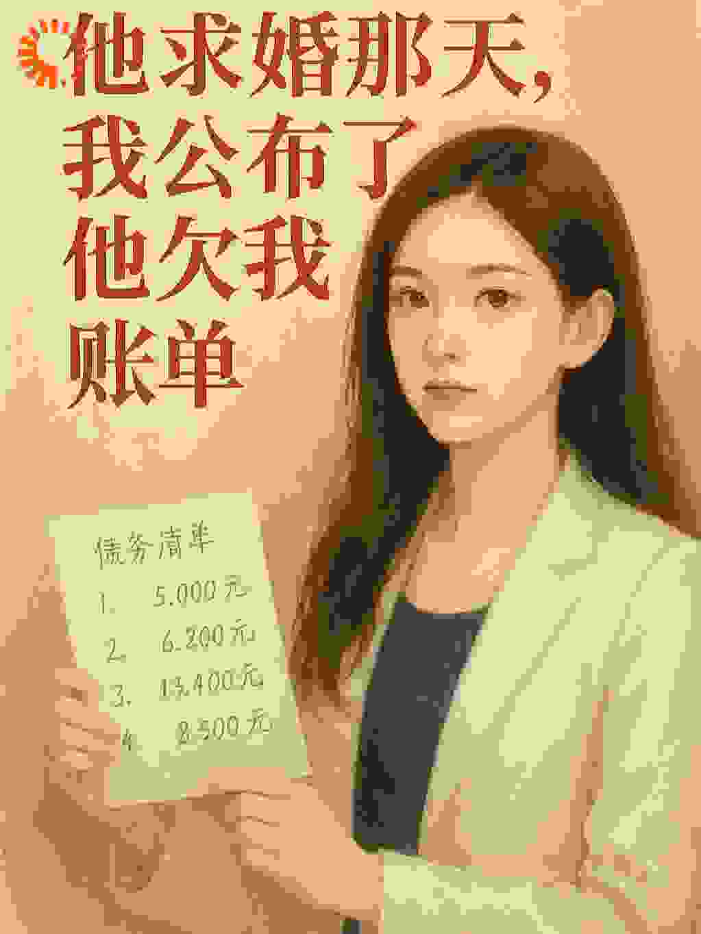 他求婚那天我公布了他欠我的账单