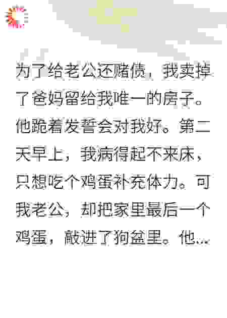 老公不煮鸡蛋，我离婚被宠上天