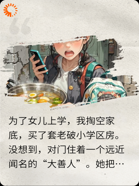 圣母邻居把我女儿打造成网红乞丐，我反手让她儿子社死