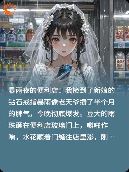 暴雨夜的便利店:我捡到了新娘的钻石戒指