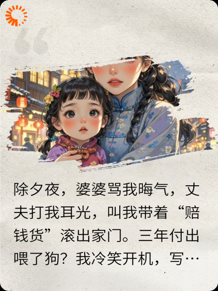 除夕夜，婆婆骂我晦气，叫我带着“赔钱货”滚出家门。