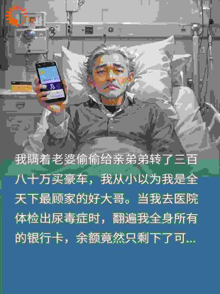 380万喂白眼狼弟，尿毒症剩18块，一条语音惊呆我！
