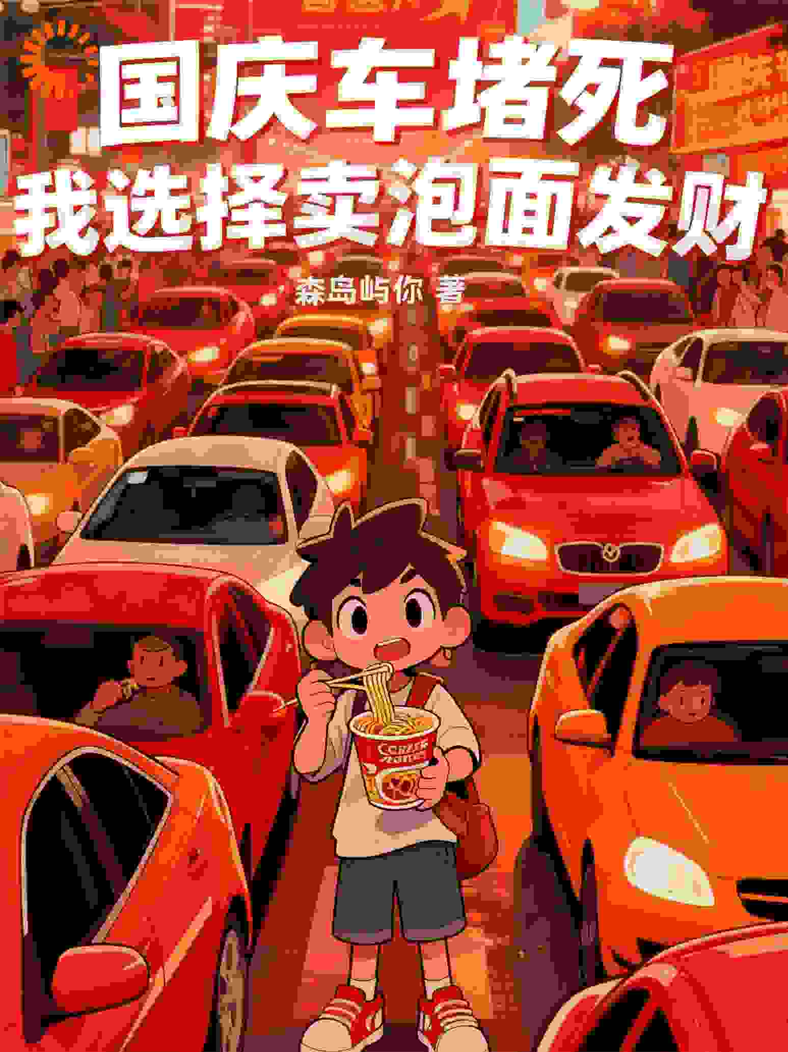 国庆车堵死，我选择卖泡面发财