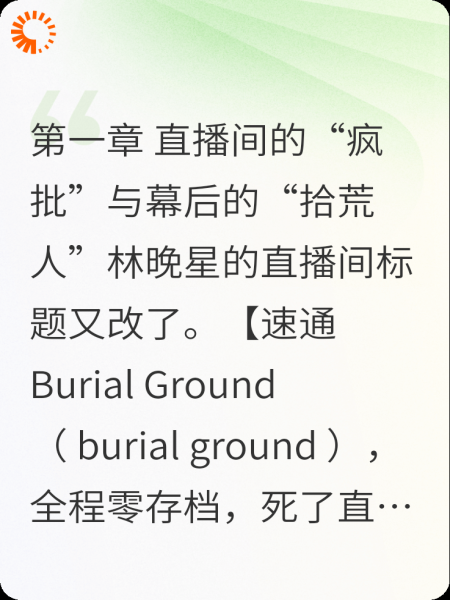 摸金游戏里面的林晚星与沈砚