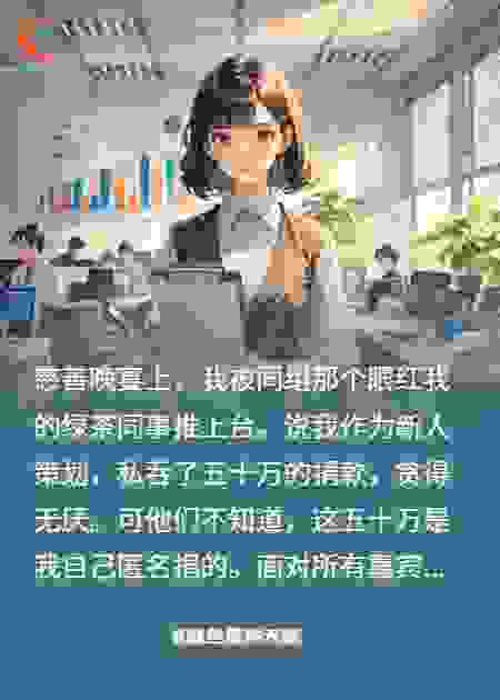 我匿名捐款五十万，绿茶同事举报我贪污