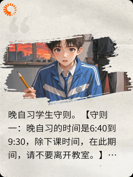 晚自习规则怪谈